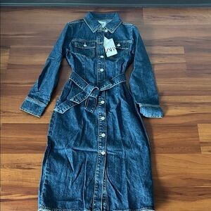 Zara Blue Denim Dress
